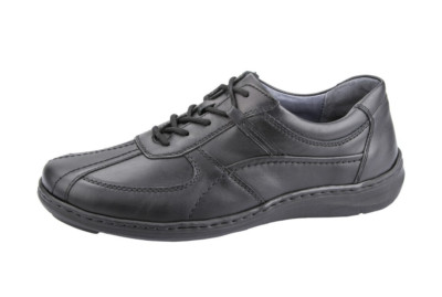Waldläufer Schuhe Schnürschuhe Herwig schwarz Extra Weit Leder bequem Einlagen