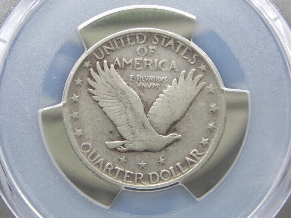 1921 "P" Standing Liberty Quarter SLQ 25c PCGS VF20 #265 Very Fine ECC&C, Inc. - Image 2 of 4