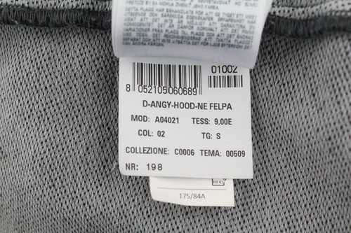DIESEL D-Angy-Hood NE Women Hoodie S Grey Washed Pullover Kangaroo RRP€300 - Picture 11 of 13