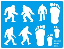 NEW Bigfoot Big Foot Yeti Sasquatch Texas Monster Ape DIY Stencil Template Sheet
