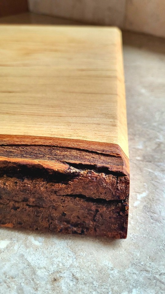 Live edge Ash chopping board james martin butcher block waney 