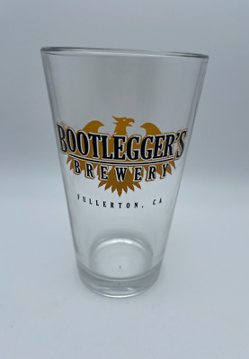 Bootlegger's Brewery Beer Pint Glass Fullerton California 16 oz Souvenir Cup B39