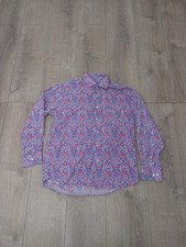 Alan Flusser Shirt Mens Large Paisley Long Sleeve Button Up Loud Party Vacation