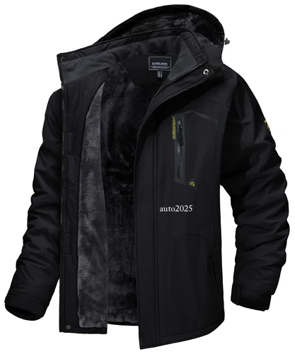 Men's Waterproof Winter Jacket Warm Winter Coat Outdoor Ski Snow Hooded Jackets - Picture 11 of 64
