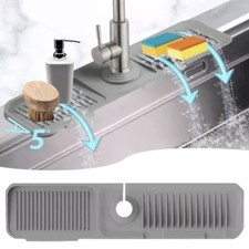 24 Inch Kitchen Sink Mat Tray Organizer Draining Protector Sponge Holder