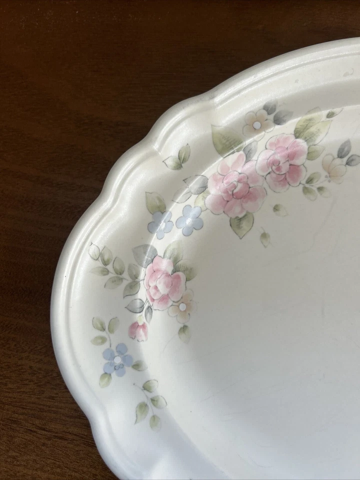 DE COLECCIÓN PFALTZGRAFF TÉ ROSA OVALADA GRANDE BANDEJA PARA SERVIR PLATO EE. UU. 14,5"" X 10"" Foto 2 de 4