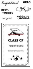 Fiskars Clear Stamps MONUMENTAL MOMENTS Graduation, Frame, Diploma