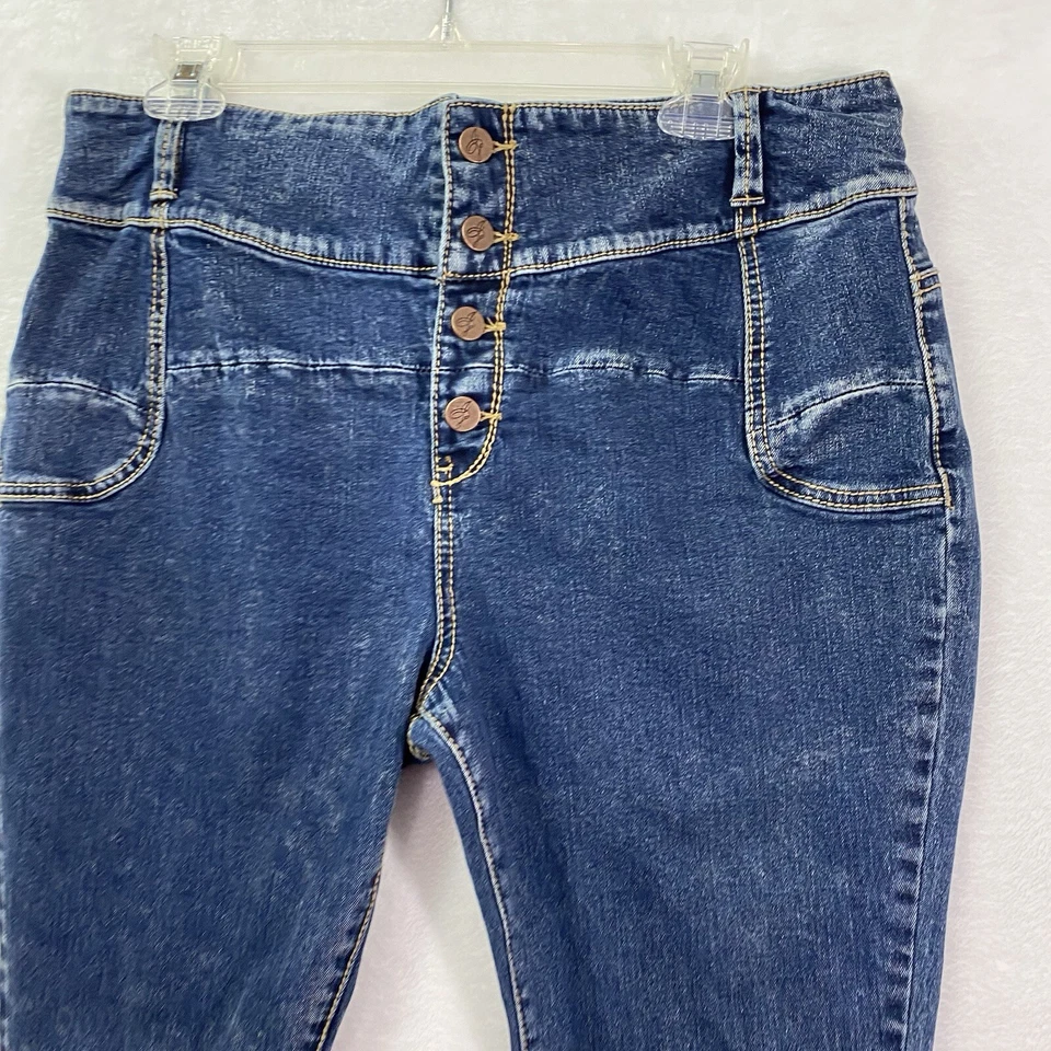 Pantalones de mezclilla para mujer Poetic Justice ajustados al tobillo talla 32 cintura 29 entrepierna Foto 3 de 4