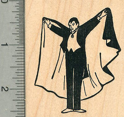 Dracula Vampire Rubber Stamp, Halloween Scary Series K37110 WM