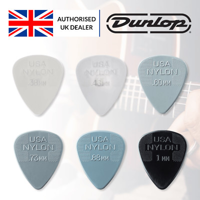 Jim Dunlop Nylon Standard Plektren 12er Pack Größe wählbar (0,38 bis 1,0 mm)