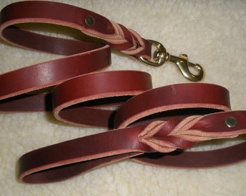 LEATHER SLIP COLLAR, 1" X 21", BLACK, HEAVY SOLID BRASS RINGS, GENERAL USE - Picture 21 of 24