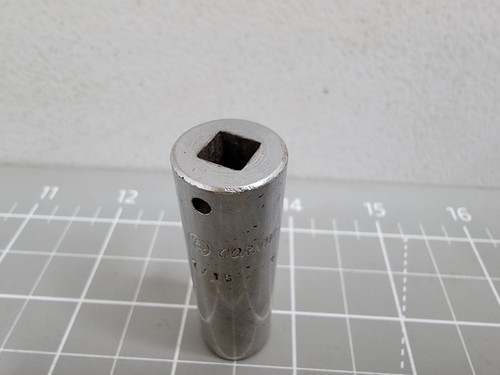 Cornwell Tools 7/16 Deep chrome Socket 1/4" Drive 6-Point Tool Number T0214L - Picture 4 of 11