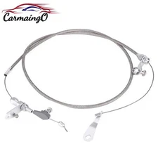 Stainless Steel Braided Kickdown Cable Kit Automatic Transmission for Ford C4