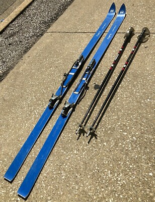 VTG 77'' HART Camaro Blue Combination Cross Country Downhill Snow Ski w/ Poles