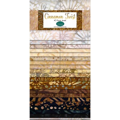 Wilmington Batiks - Cinnamon Twist - 40 Karat Jewels - 2.5'' Strips - 40 Pcs/Pack