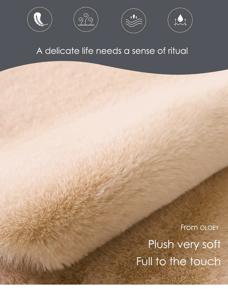 粉色熊形地毯超柔软地毯现代儿童卧室防滑垫蓬松 — 第 4/4 张图片