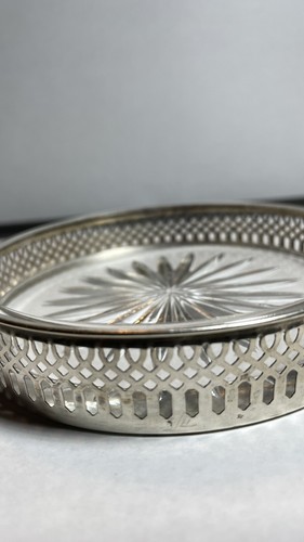 Vintage Sterling Silver Glass Insert Lemon Dish - Picture 3 of 5