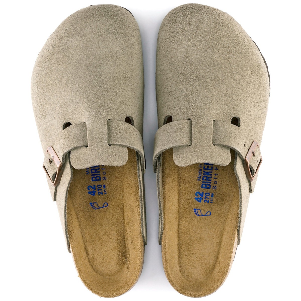 靴 Birkenstock Boston Boston Soft Footbed Suede Leather Elemental Blue | BIRKENSTOCK