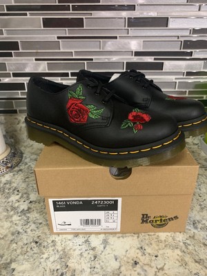 dr martens black with roses