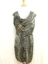 Dressbarn Stretch Gray Animal Print Summer Cocktail Dress Women Plus Size 14 1X