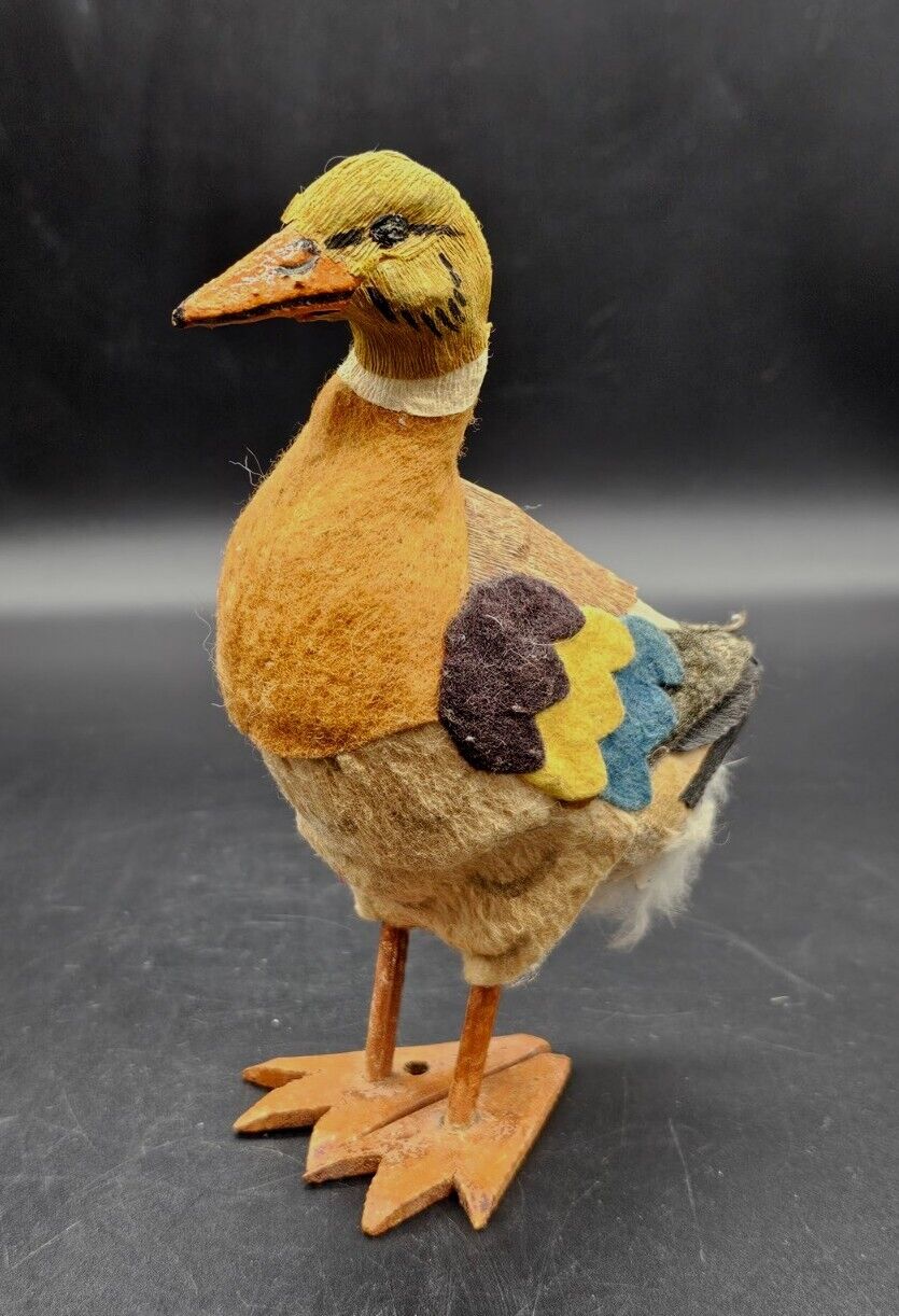 Antique German Felt Toy Mallard Duck