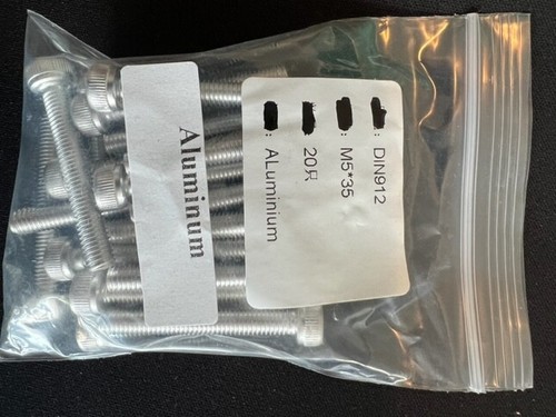 M5x0.8 Aluminum Alloy 6063 DIN 912 Allen Bolts Hex Socket Cap M5 - Picture 11 of 23