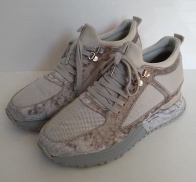 Mallet Grey Velvet Women's Trainers UK /- Excellent