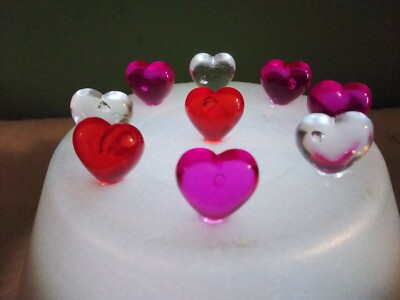 50 Valentine Heart Lights, Bulbs Red Clear Pink for Ceramic Christmas Tree
