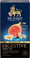 RICHARD DIGESTIVE Green Tea 20 sachets Camomile Fennel Fig Mulberry Made Russia 