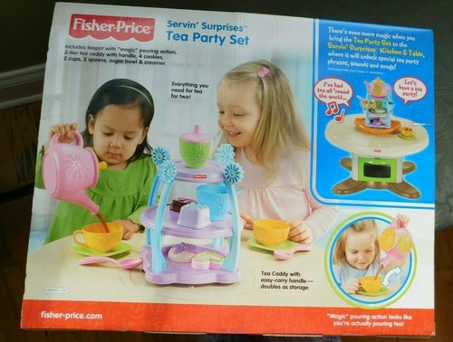 Fisher Price Servin Surprises Tea Party Set Tea for Two 2+ years Very Rare - Picture 2 of 10