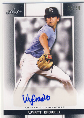 WYATT CROWELL 2019 Leaf Perfect Game PG National Showcase Black AUTO /50 DODGERS