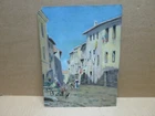 Mediterranean City Street Animated Gouache on Strong Paper
