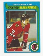1979-80 Topps Hockey Chicago Blackhawks Cliff Koroll Card #102