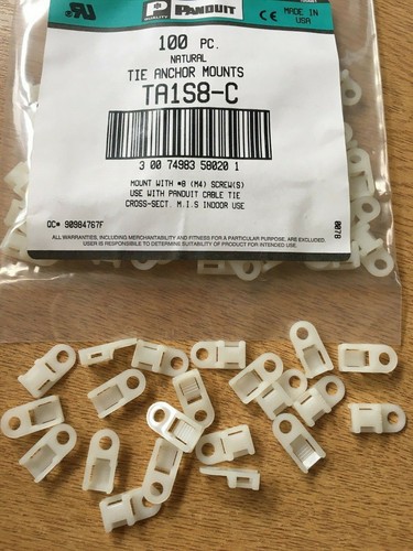 PANDUIT TA1S8-C Nylon tie anchor mount 100 PIECES Z3619 - 第 1/3 張圖片