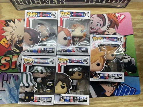 NEW! Funko POP! Animation: 2024 Bleach Set of 5 with Pop Sleeves! Ichigo #1610