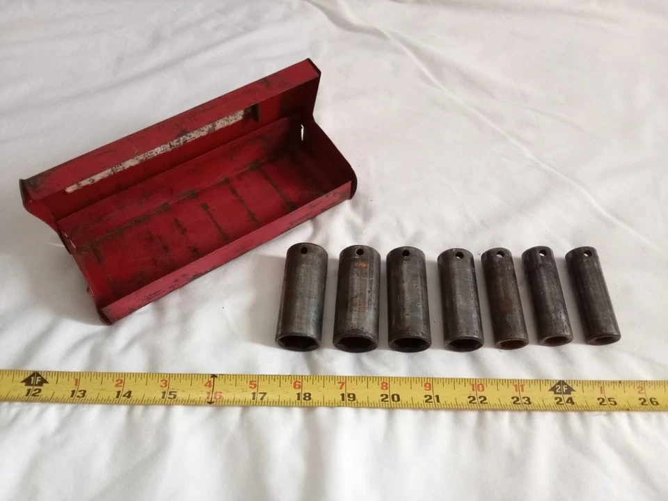 7 pc 1/2" DR Deep Air Impact Socket Metric 1/2in Drive Sockets Black . - Image 3 of 4