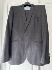 Moss Bespoke Means Slate  2 Piece Suit Jacket 40R, Trousers 34’’