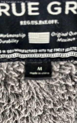 True Grit Mens Gray Houndstooth Sherpa Lined Button Front Jacket Size Medium image 8