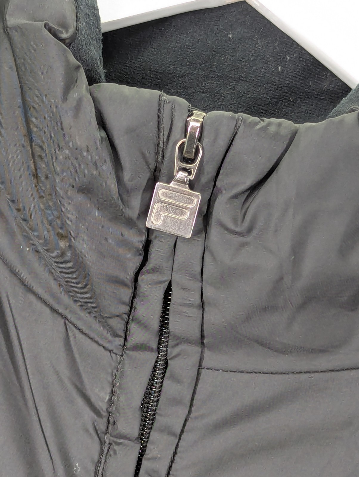 Fila Puffer Gilet Vest Men's Size XL Full Zip Nylon Shell Pockets Black image 3