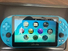 Excellent Sony PlayStation PS Vita PCH-2000 Slim Aqua Blue Model