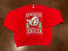 Buc-ee s Sweatshirt Christmas Santa Beaver Crewneck Holiday Pullover size 2X
