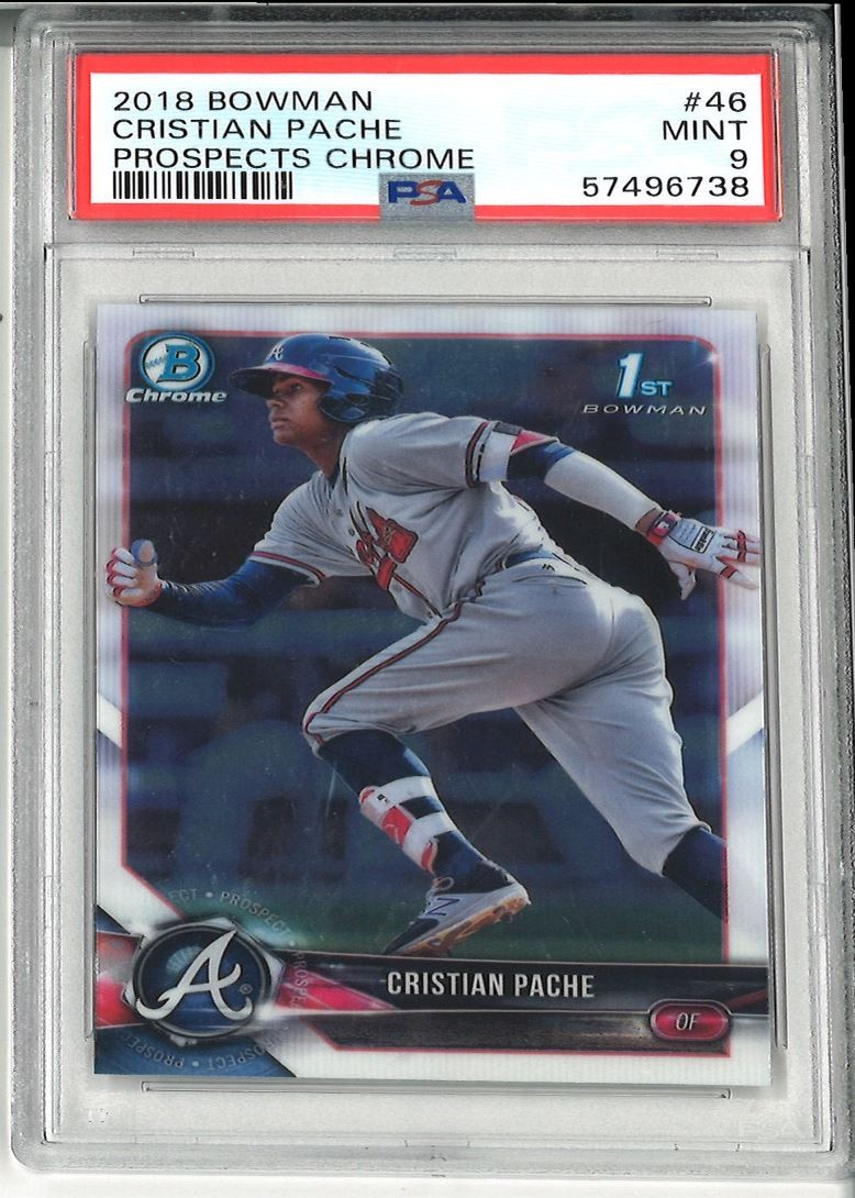 2018 Bowman Chrome Prospects Cristian Pache Rookie PSA 9 Atlanta Braves #BCP46