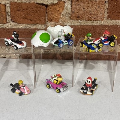 Hot Wheels Super Mario Kart Racing Lot 7x - Grey / White Yoshi