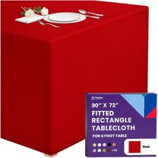 Sophisticated 72x30 Inch Red Tablecloth - Perfect for Hosting Celebrations