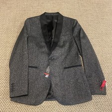 J. Ferrar JF Charcoal Sparkle Mens Sport Coat 48R Slim Fit NWT New Years Eve