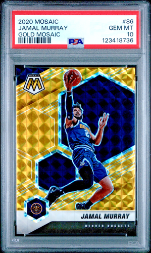 JAMAL MURRAY 2020-21 Panini Mosaic Gold Prizm Mosaic 03/10 PSA 10 Mint (pop 2) - Picture 1 of 3