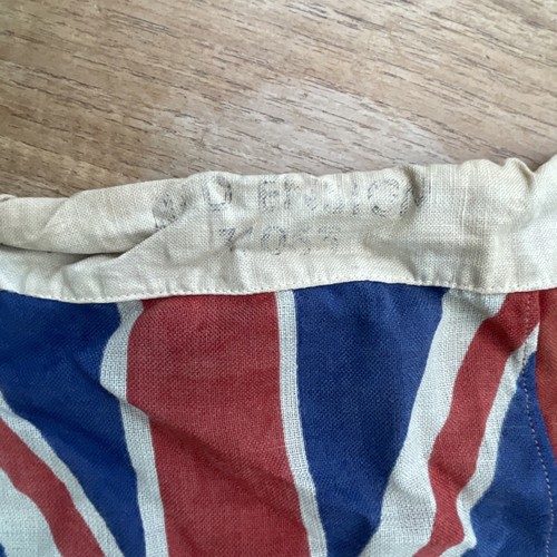 VINTAGE 1930s UK ENSIGN FLAG SHIP NAUTICAL UNIONJACK STITCHED LINEN PANEL - Picture 16 of 22