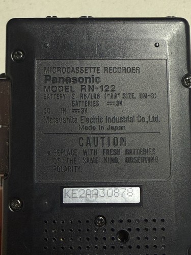 Vintage Panasonic RN-122 Microcassette VAS Voice Activated Recorder w/ 12 Tapes - Imagen 4 de 9