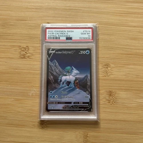 Pokémon SWSH Astral Radiance Ice Rider Calyrex V Full Art TG14/TG30 PSA 10