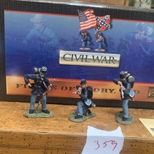 Cont  Metal Infantry Toy Soldiers Union Firing Line Set 1 Civil War 1999